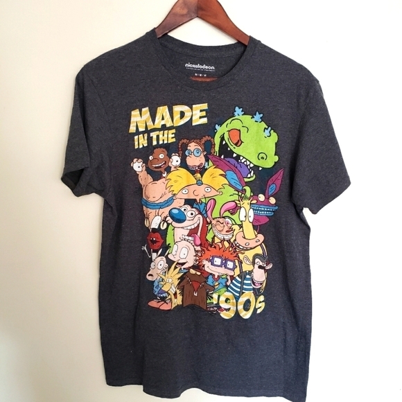 Nickelodeon Made in the 90s Graphic T-Shirt Cartoon Characters Mens Size Medium - Picture 1 of 5